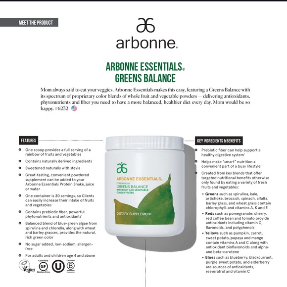 Arbonne Other 35 Arbonne Greens Balance Powder Poshmark